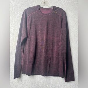 lululemon athletica Men’s Burgundy Long Sleeve Tee Size Medium.